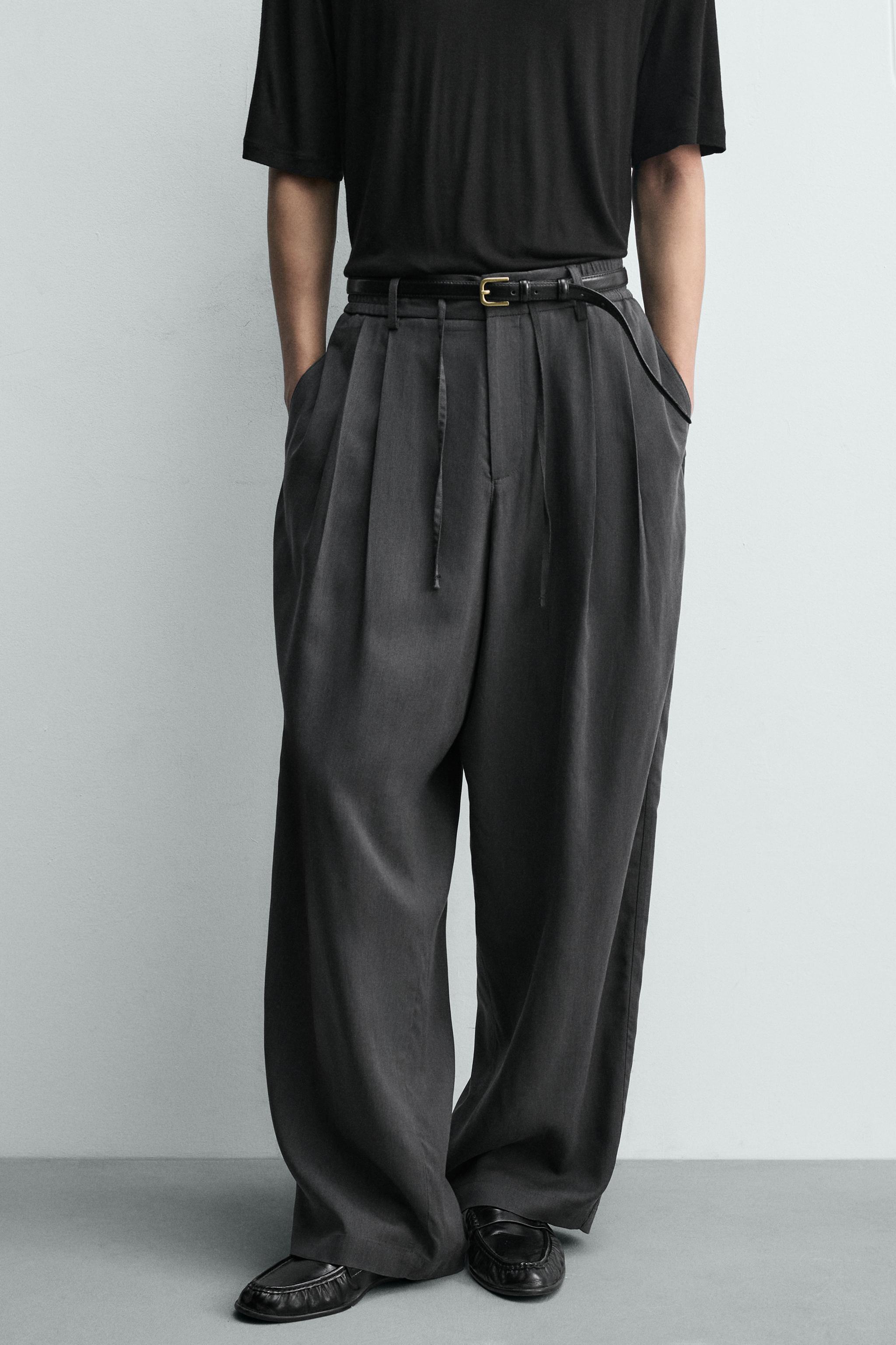 PANTALON FLUIDE À PLIS